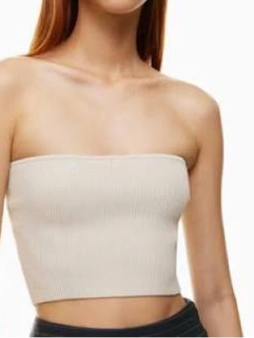 Aritzia Cropped Contour Tube Top in Matte Pearl size S